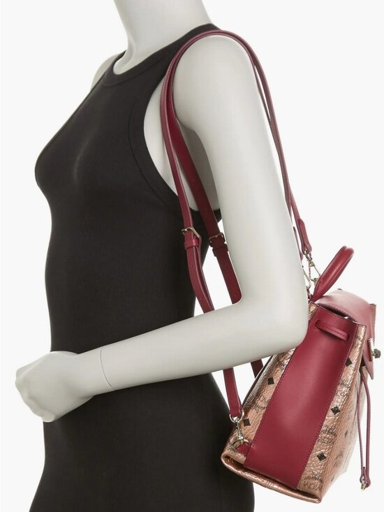 MFO Champaigne / Gold Colorblock Leather Backpack - Beautiful! main image 8